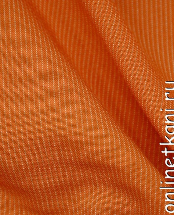 Ткань Рубашечная 0464 цвет оранжевый в полоску картинка