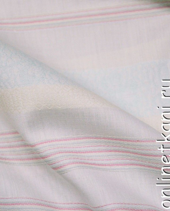 Ткань Рубашечная 0466 цвет розовый в полоску картинка 2