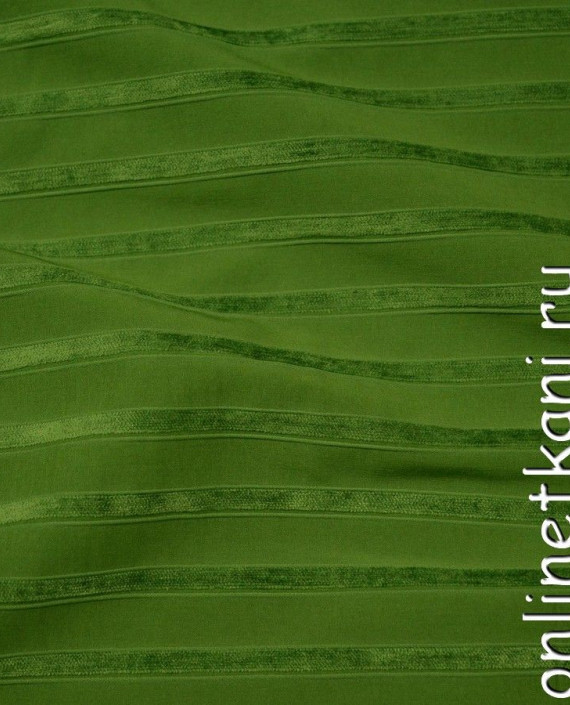 Ткань Рубашечная 0469 цвет зеленый в полоску картинка