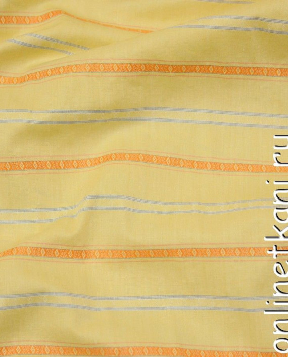 Ткань Рубашечная 0470 цвет желтый в полоску картинка 2