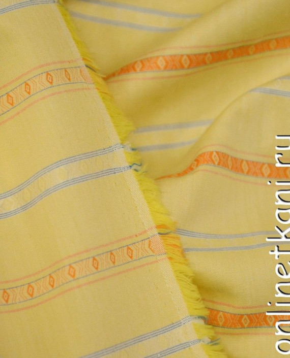 Ткань Рубашечная 0470 цвет желтый в полоску картинка