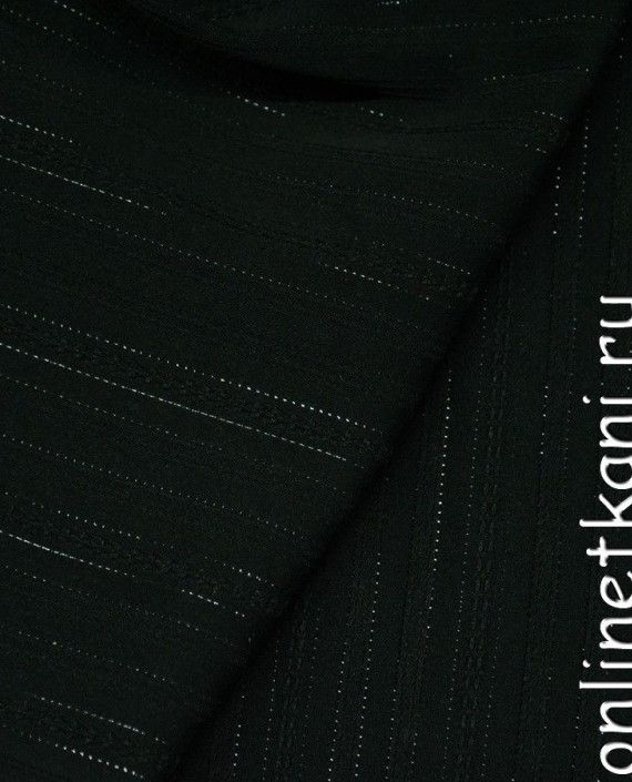 Ткань Рубашечная 0489 цвет черный в полоску картинка