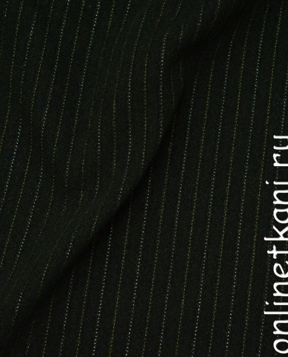 Ткань Костюмная 0500 цвет черный в полоску картинка