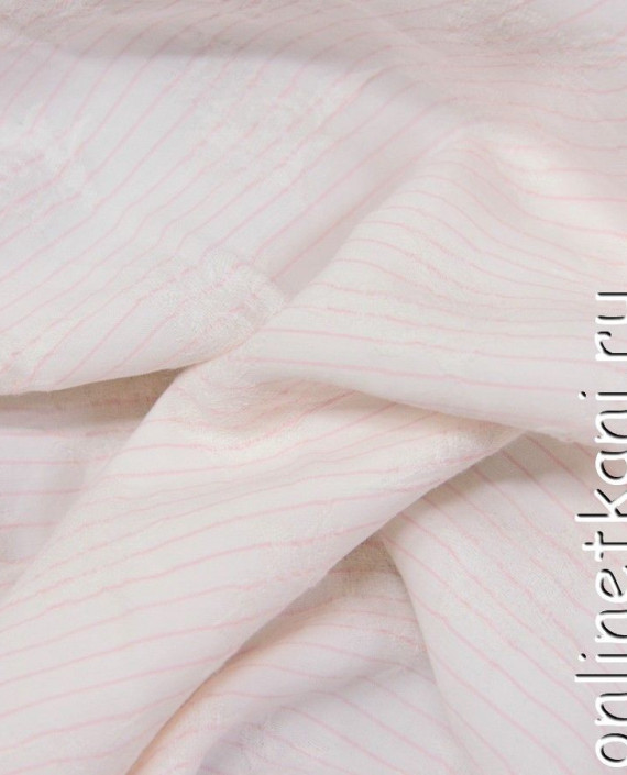 Ткань Рубашечная 0503 цвет розовый в полоску картинка 1