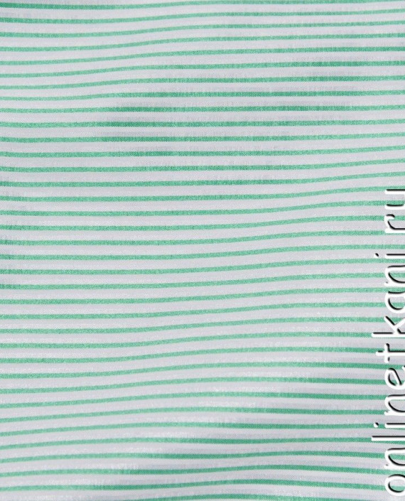 Ткань Рубашечная 0504 цвет зеленый в полоску картинка 1