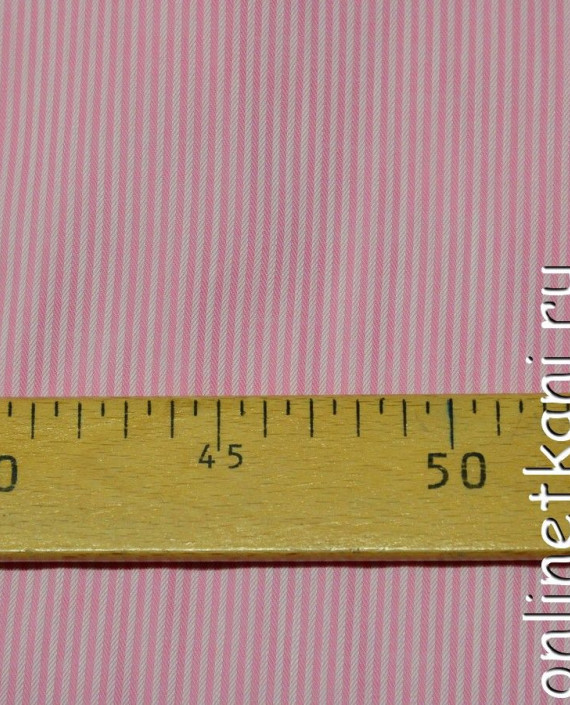 Ткань Рубашечная 0507 цвет розовый в полоску картинка 2