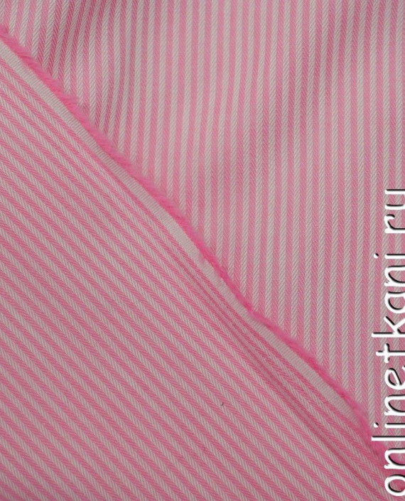 Ткань Рубашечная 0507 цвет розовый в полоску картинка