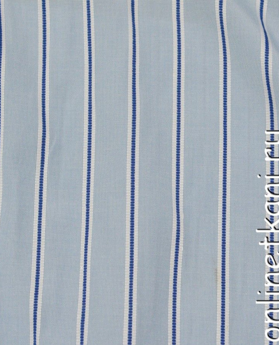 Ткань Рубашечная 0509 цвет голубой в полоску картинка 2