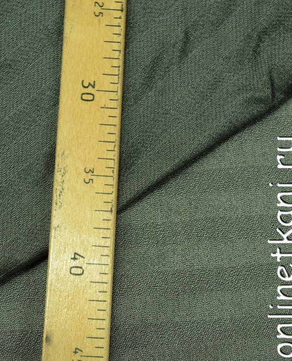 Ткань Рубашечная 0523 цвет зеленый в полоску картинка 1