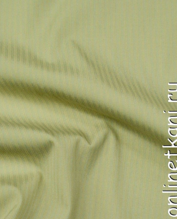 Ткань Рубашечная 0527 цвет зеленый в полоску картинка 2