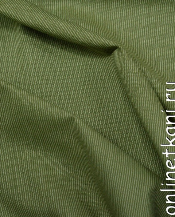 Ткань Рубашечная "Фисташковая" 0530 цвет зеленый в полоску картинка 2