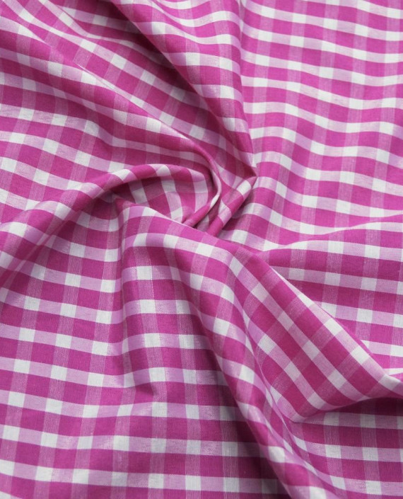 Ткань Хлопок Рубашечная 1981 цвет розовый в клетку картинка