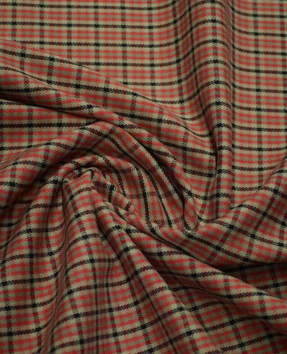 Ткань Хлопок Костюмный 1995 цвет красный в клетку картинка