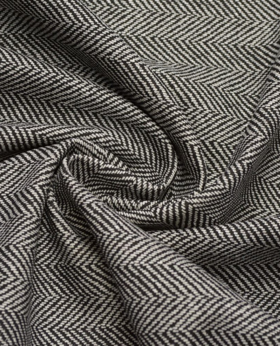 Ткань Хлопок Костюмный 2031 цвет белый геометрический картинка