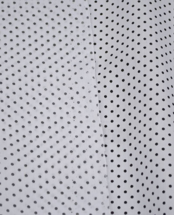 Ткань Хлопок Рубашечный 2100 цвет белый в горошек картинка 2