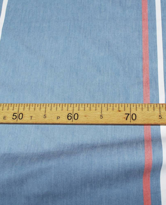 Ткань Хлопок Рубашечный 2105 цвет синий в полоску картинка 1