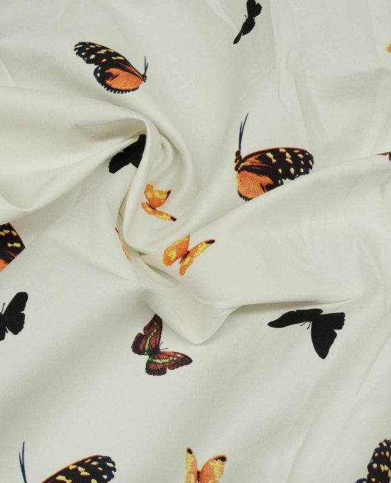 Ткань Хлопок Костюмно-рубашечный 2112 цвет белый абстрактный картинка 1