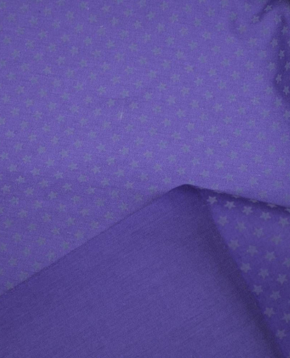 Ткань Хлопок Рубашечный 2127 цвет фиолетовый в горошек картинка 1