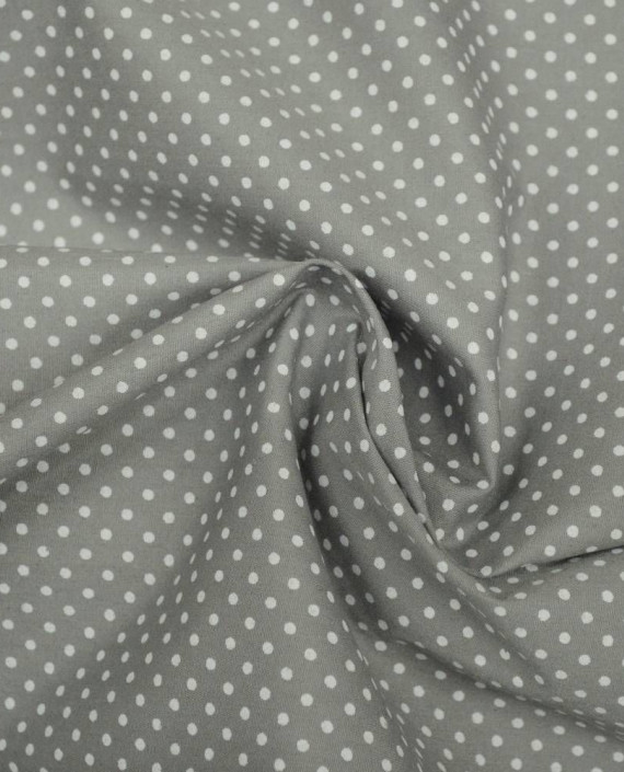 Ткань Хлопок Рубашечный 2131 цвет серый в горошек картинка