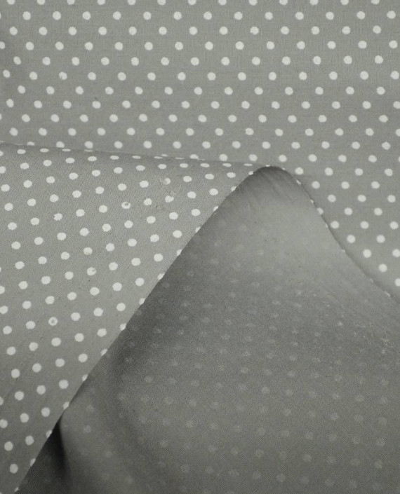 Ткань Хлопок Рубашечный 2131 цвет серый в горошек картинка 1