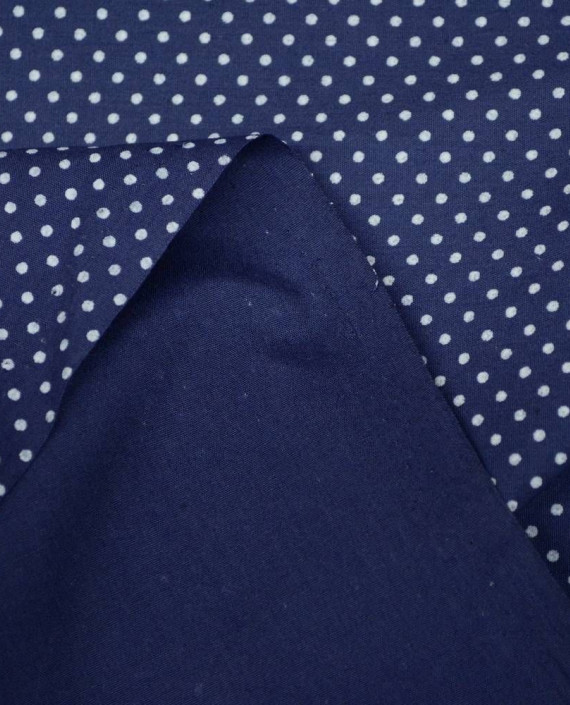 Ткань Хлопок Рубашечный 2132 цвет синий в горошек картинка 2