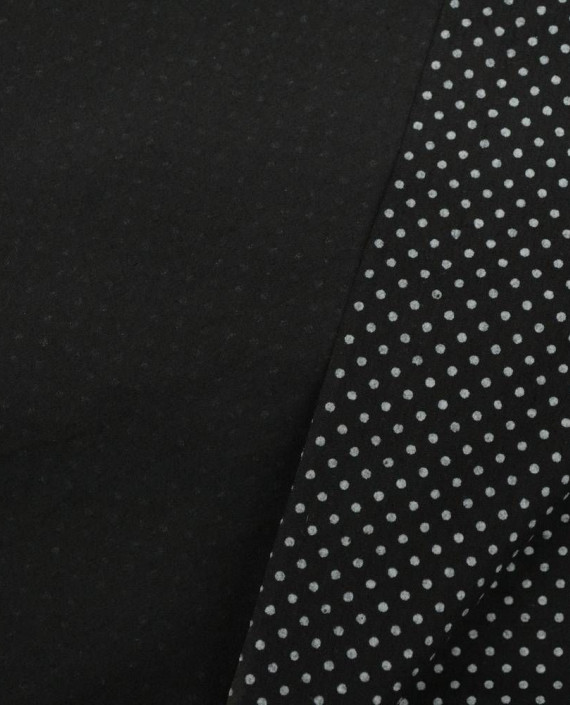 Ткань Хлопок Рубашечный 2133 цвет черный в горошек картинка 2