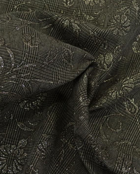 Ткань Хлопок Костюмный 2142 цвет серый цветочный картинка