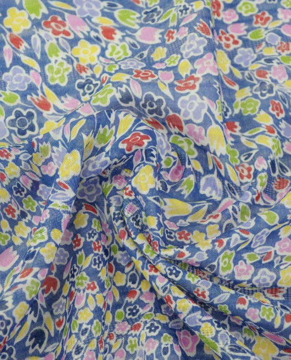 Ткань Хлопок Марлевка 2162 цвет разноцветный цветочный картинка