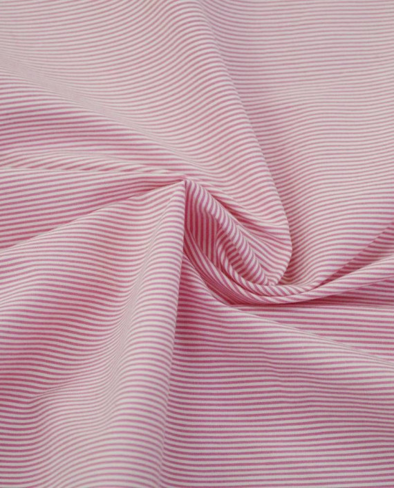 Ткань Хлопок Рубашечный 2170 цвет розовый в полоску картинка