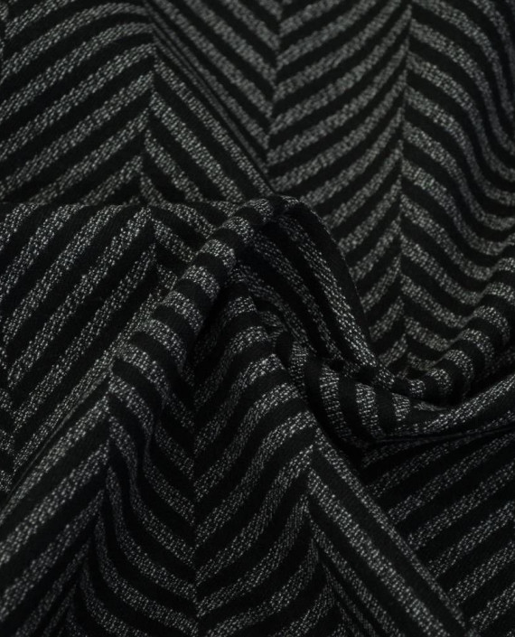 Ткань Хлопок Костюмный 2177 цвет серый геометрический картинка