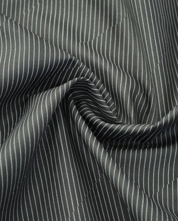 Ткань Хлопок Костюмно-рубашечный 2182 цвет серый в полоску картинка