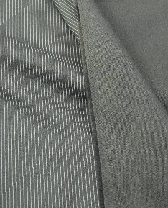 Ткань Хлопок Костюмно-рубашечный 2182 цвет серый в полоску картинка 1