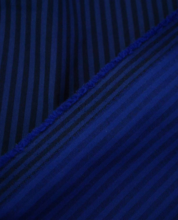 Ткань Хлопок Костюмный "Ультрамарин" 2196 цвет синий в полоску картинка 1