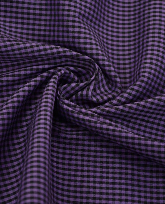 Ткань Хлопок Рубашечный 2219 цвет фиолетовый в клетку картинка
