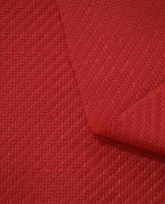 Ткань Хлопок Костюмный 2372 цвет красный полоска картинка 2