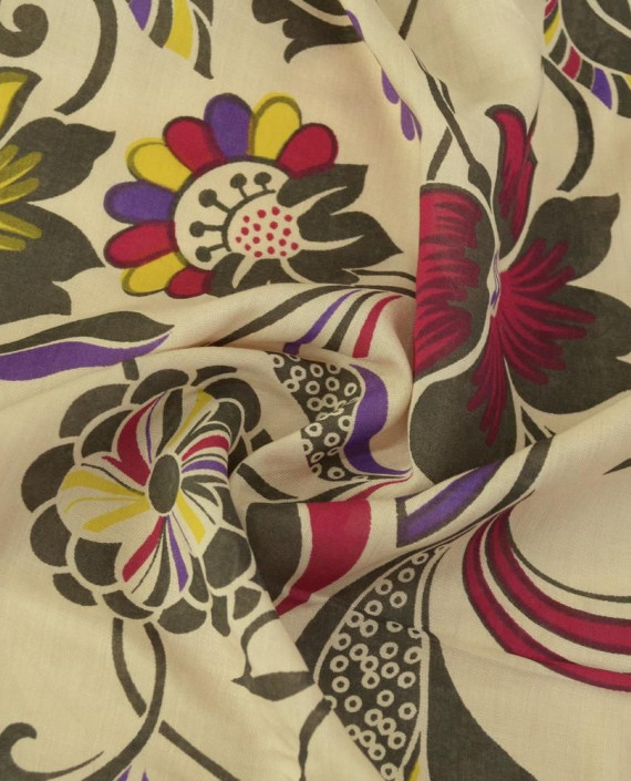 Ткань Рубашечная Хлопок 2435 цвет разноцветный цветочный картинка
