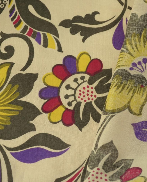 Ткань Рубашечная Хлопок 2435 цвет разноцветный цветочный картинка 1