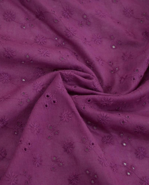 Ткань Хлопок Шитье 2456 цвет фиолетовый цветочный картинка