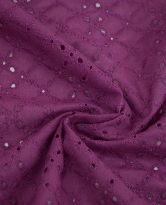 Ткань Хлопок Шитье 2458 цвет фиолетовый геометрический картинка