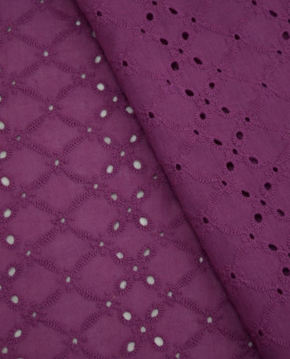 Ткань Хлопок Шитье 2458 цвет фиолетовый геометрический картинка 2