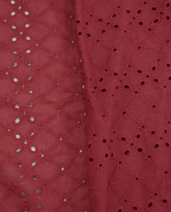 Ткань Хлопок Шитье 2460 цвет красный геометрический картинка 1