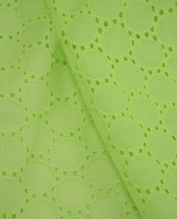 Ткань Хлопок Шитье 2462 цвет зеленый геометрический картинка 2