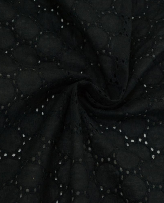 Ткань Хлопок Шитье 2466 цвет черный геометрический картинка