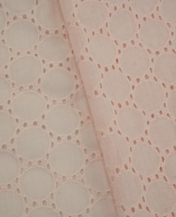 Ткань Хлопок Шитье 2471 цвет розовый геометрический картинка 1