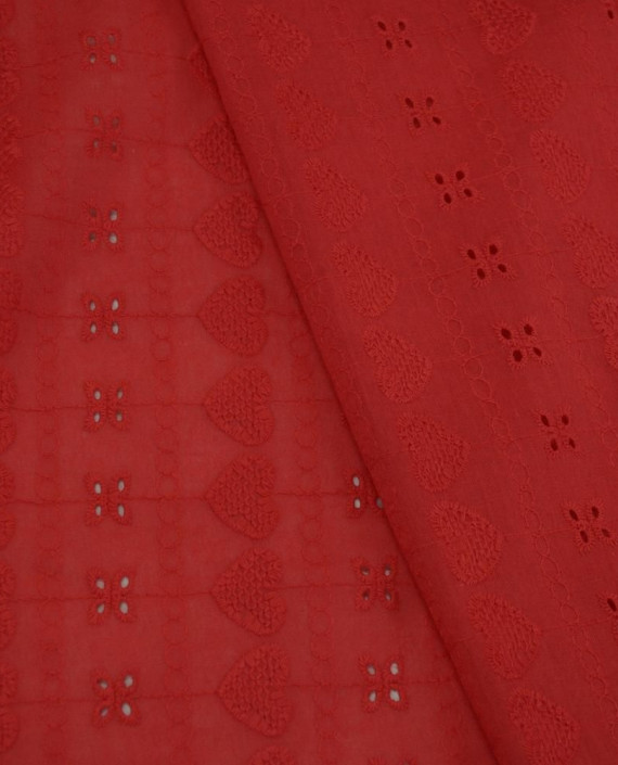 Ткань Хлопок Шитье 2480 цвет красный геометрический картинка 2