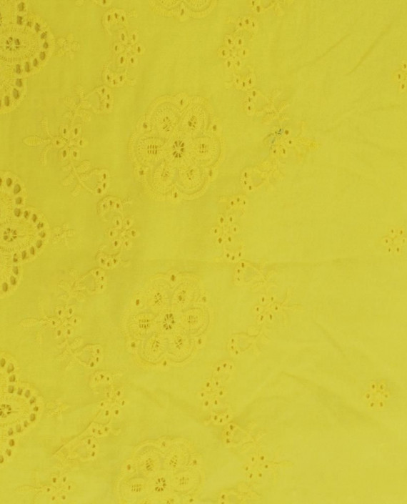 Ткань Хлопок Шитье 2482 цвет желтый цветочный картинка