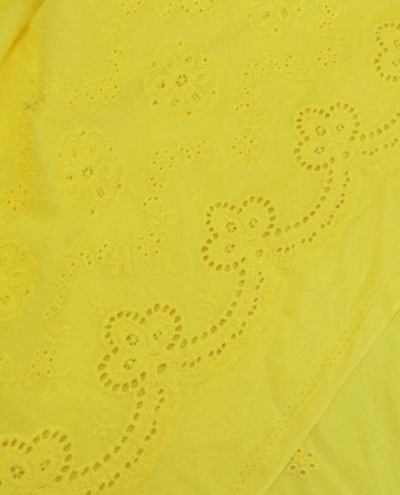 Ткань Хлопок Шитье 2482 цвет желтый цветочный картинка 2