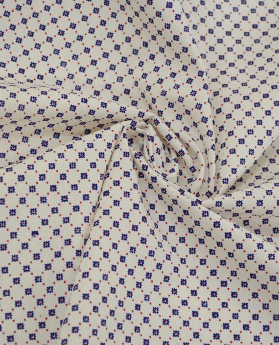 Ткань Хлопок Принт 2483 цвет айвори геометрический картинка