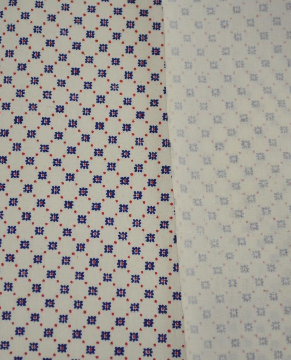 Ткань Хлопок Принт 2483 цвет айвори геометрический картинка 2