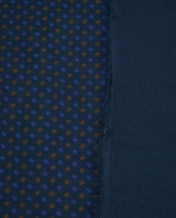 Ткань Хлопок Принт 2485 цвет синий геометрический картинка 1